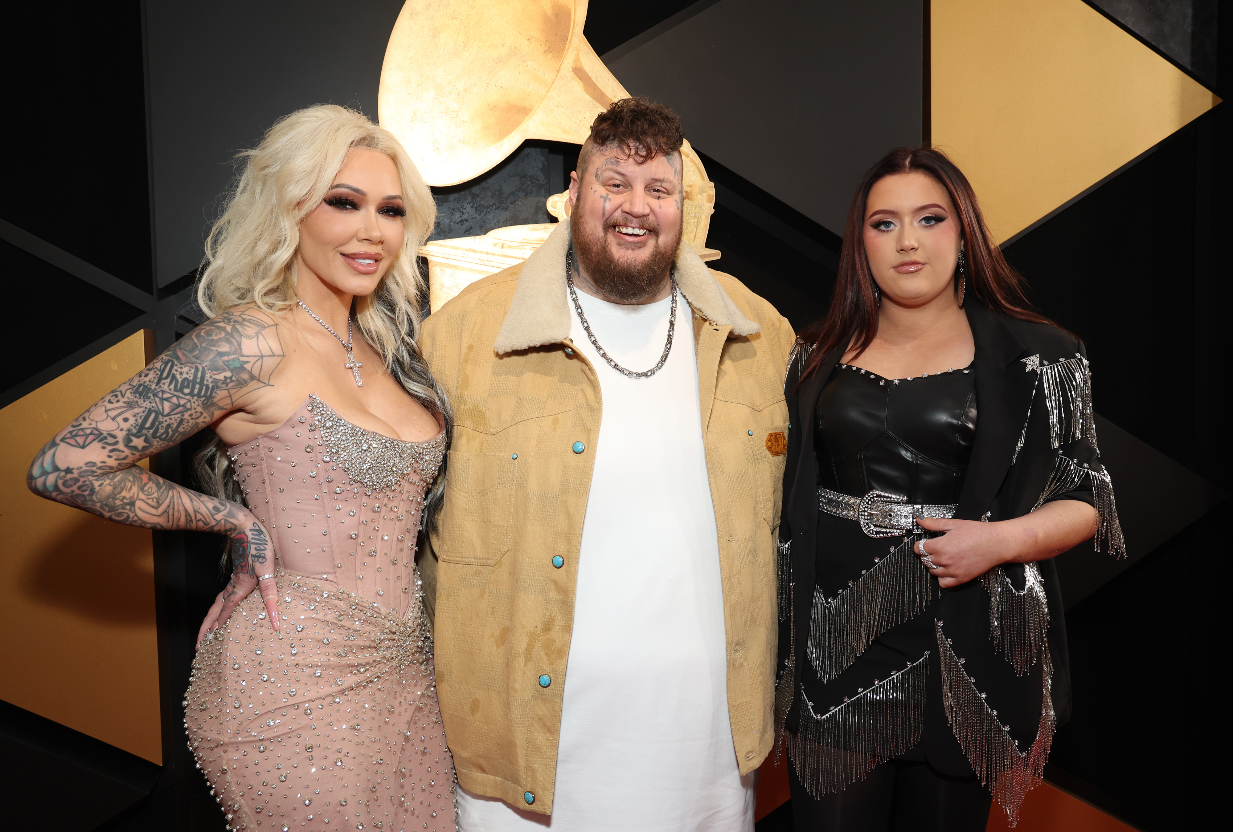 Bunnie Xo, Jelly Roll and Bailee Ann attend the 66th GRAMMY Awards at Crypto.com Arena on February 4, 2024 in Los Angeles, California. | Source: Getty Images