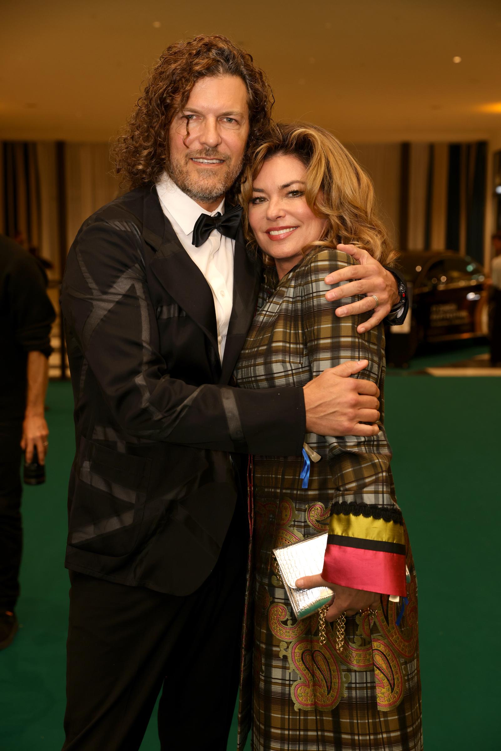 Frederic Thiebaud and Shania Twain attend the Opening Night and premiere of "Und morgen seid ihr tot" during the 17th Zurich Film Festival at Kongresshaus on September 23, 2021 in Zurich, Switzerland. | Source: Getty images