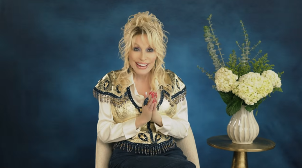A screengrab of Dolly Parton's acceptance speech video, shared on September 17, 2026. | Source: YouTube/Chris Willman