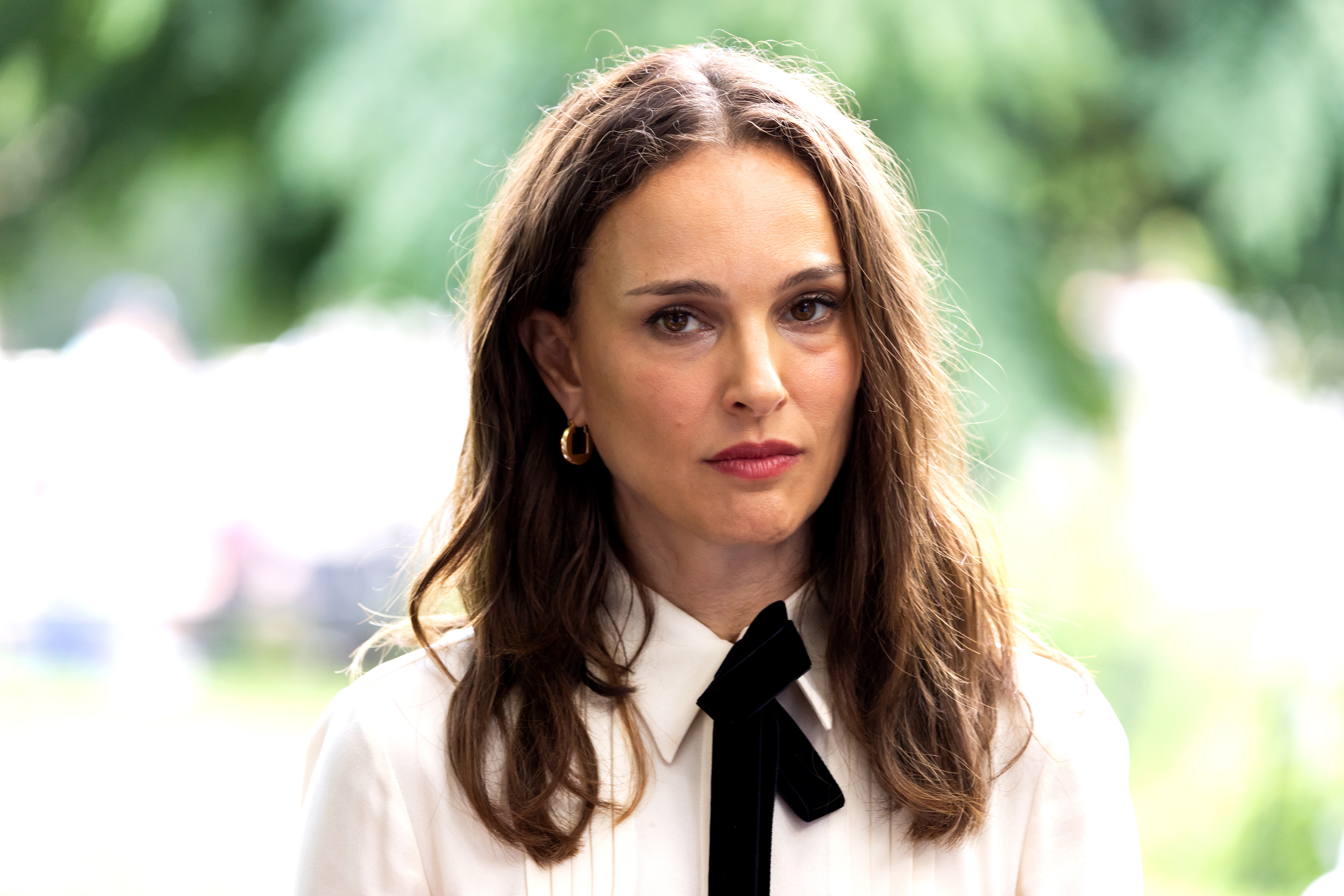 Natalie Portman is seen on the set of "Good Sex" on July 15, 2025 in New York | Source: Getty Images