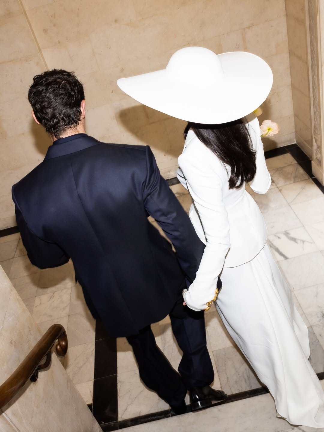 Dua Lipa and Callum Turner on their wedding day, as seen in a photo shared on June 2, 2026. | Source: Instagram/dualipa