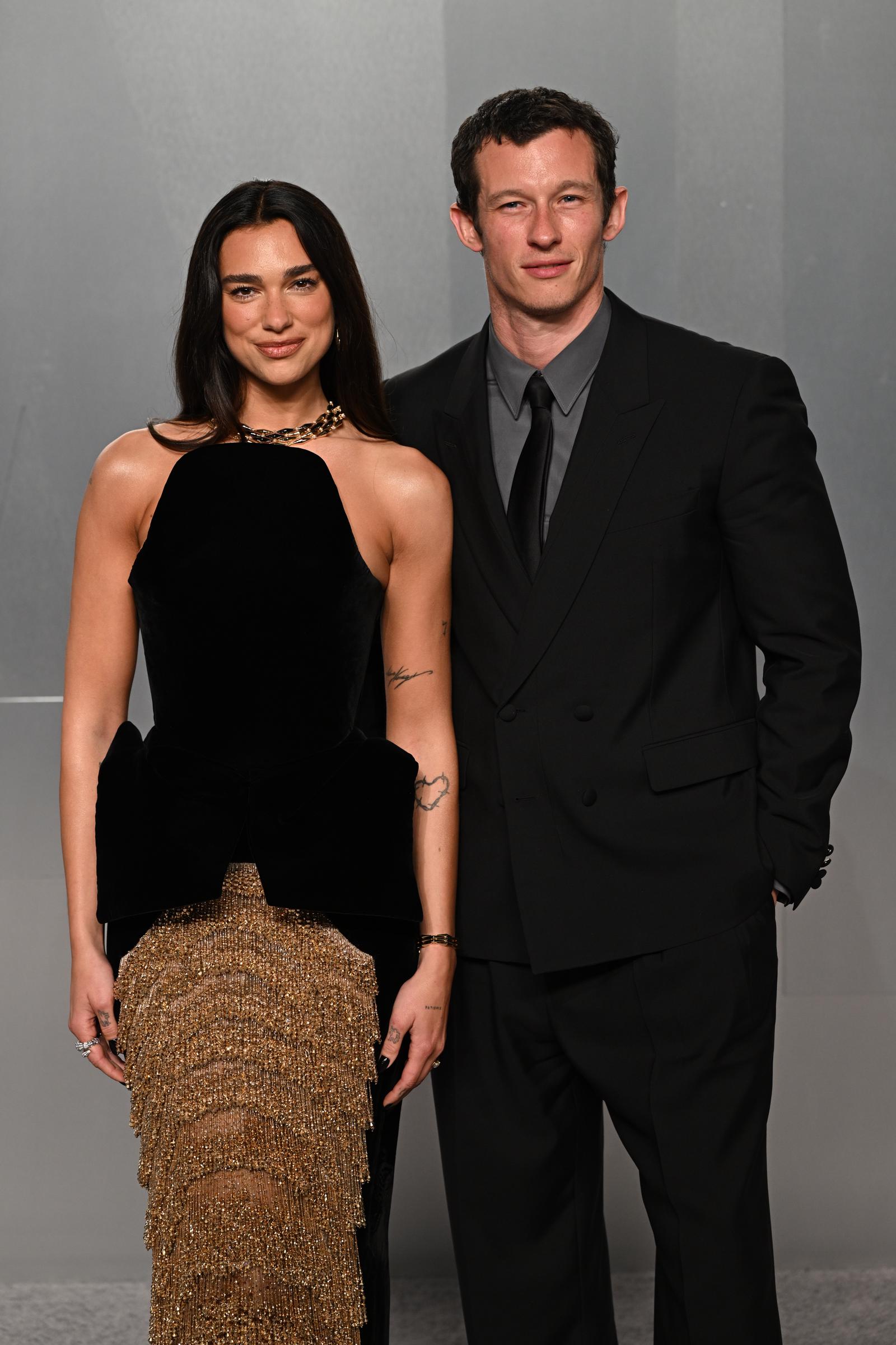 Dua Lipa and Callum Turner attend the Vanity Fair Oscar Party held at Los Angeles County Museum of Art in Beverly Hills on March 15, 2026 in California. | Source: Getty Images