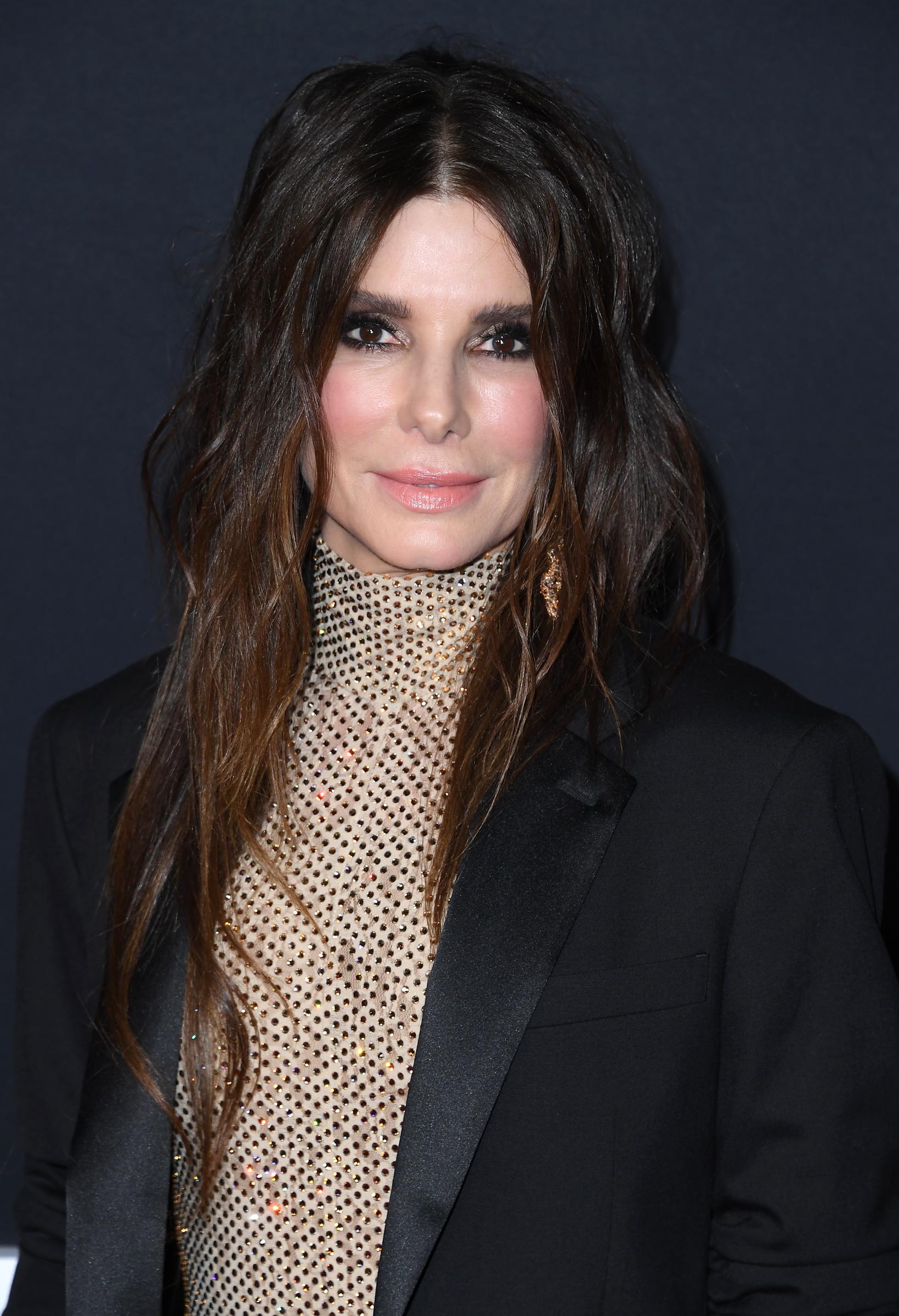 Sandra Bullock arrives at the Los Angeles Premiere Of Netflix's "The Unforgivable" at DGA Theater Complex on November 30, 2021 in Los Angeles, California. | Source: Getty Images