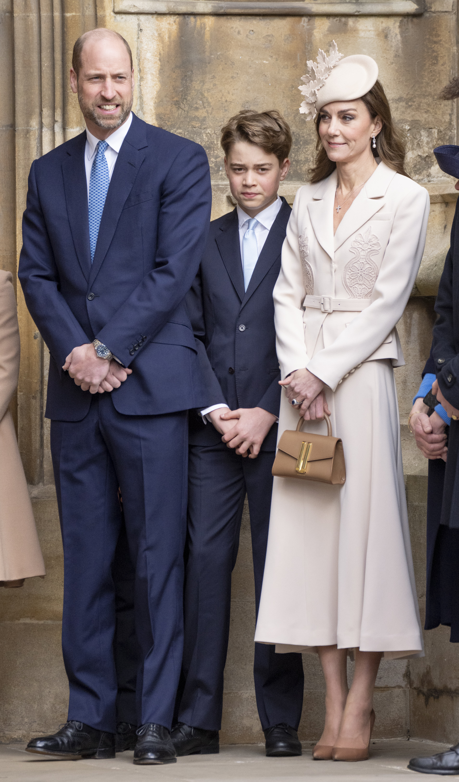 Catherine, Princess of Wales and Prince William, Prince of Wales with Prince George of Wales attend the 2026 Easter Matins Service at St George's Chapel on April 5 in Windsor, England. | Source: Getty Images
