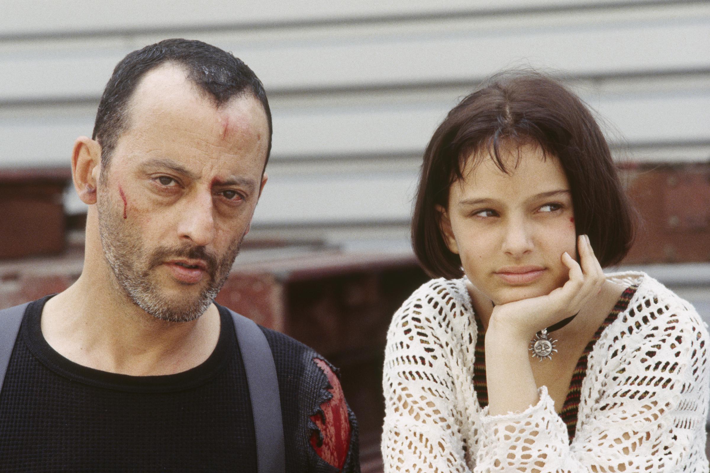 Natalie Portman and French actor Jean Reno on the set of the film "Leon." | Source: Getty Images