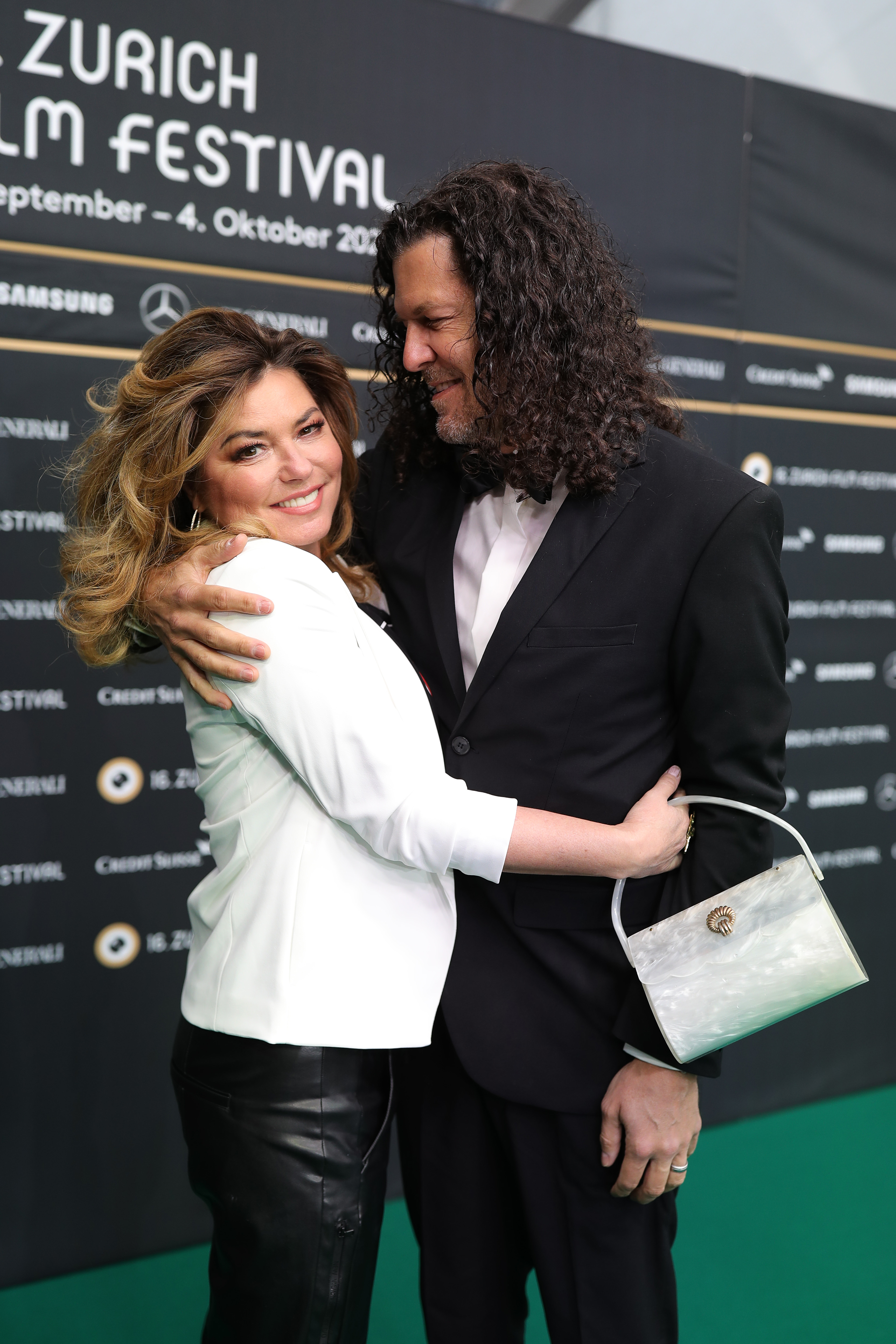 Shania Twain and her husband Frederic Thiebaud attend the "Who you gonna call" photocall during the 16th Zurich Film Festival at Kino Corso on September 26, 2020 in Zurich, Switzerland. | Source: Getty Images