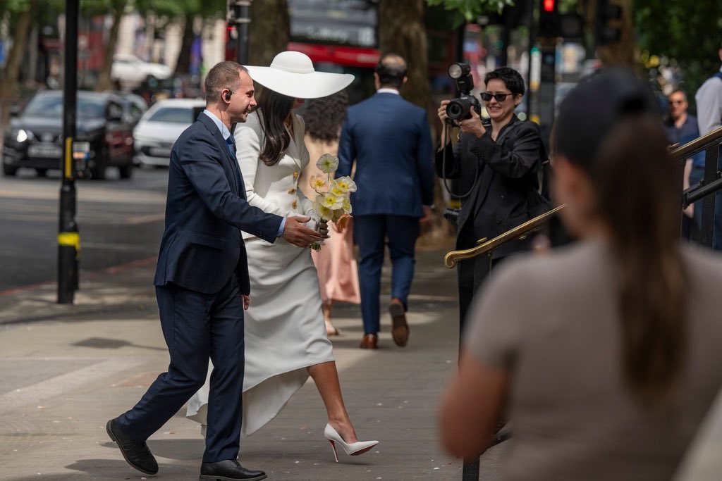 Dua Lipa and Callum Turner on their wedding day, as seen in a photo shared on June 1, 2026. | Source: X/InfoDuaBrasil