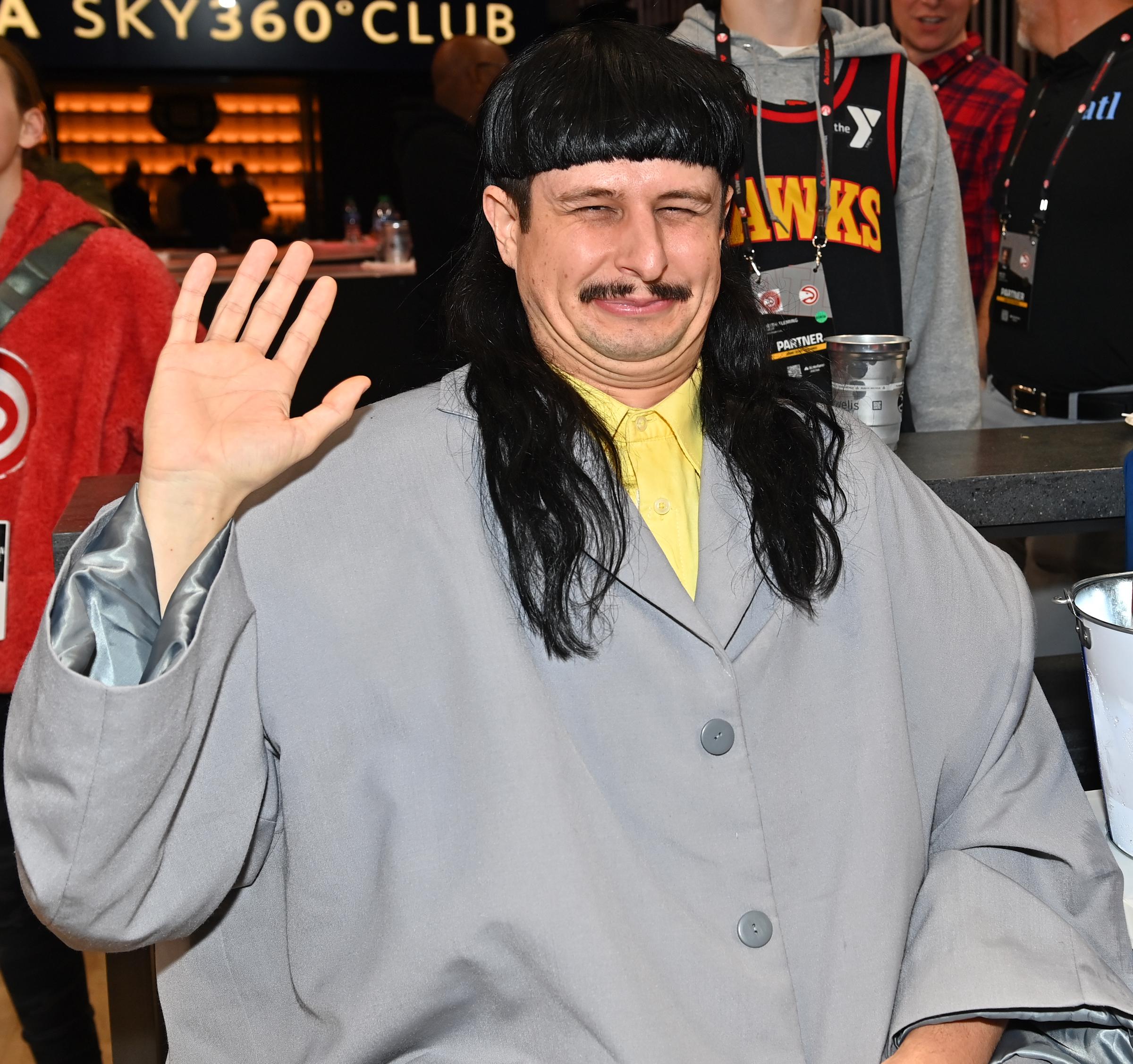 Oliver Tree attends the game between the Toronto Raptors and the Atlanta Hawks at State Farm Arena on January 28, 2024 in Atlanta, Georgia. | Source: Getty Images
