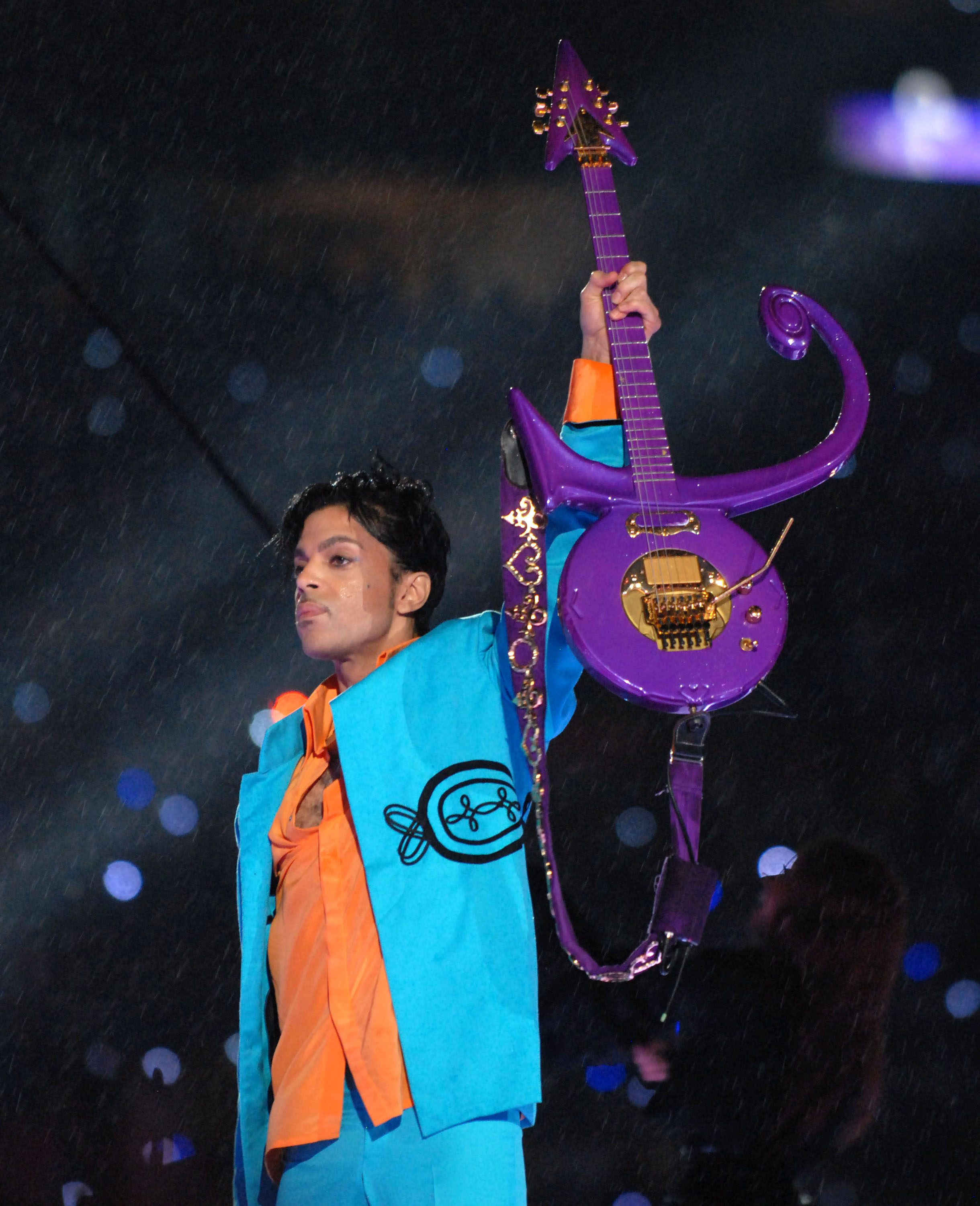 Prince during Super Bowl XLI - Indianapolis Colts vs Chicago Bears - Half Time Show at Dolphins Stadium on February 4, 2007 in Miami, Florida. | Source: Getty Images