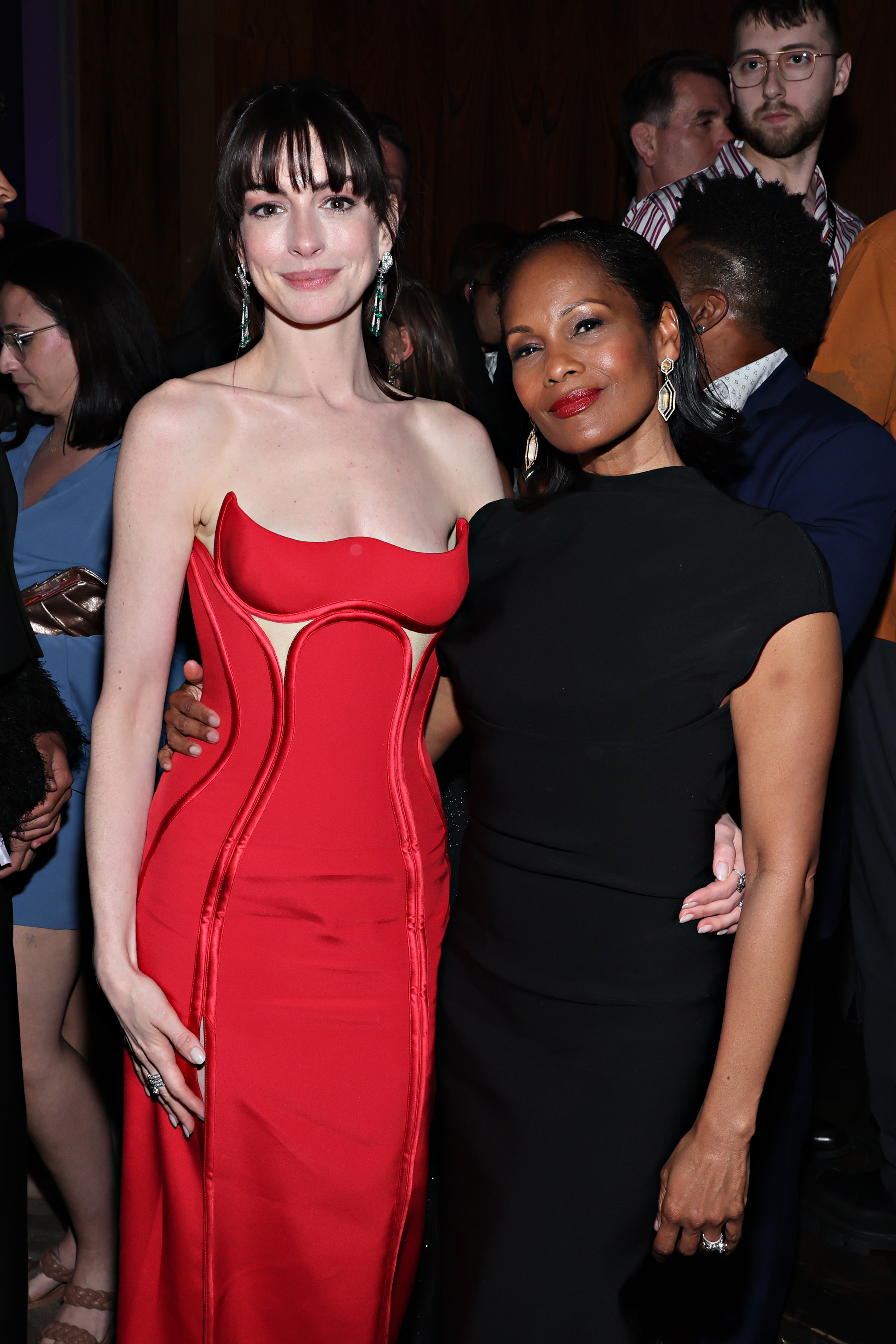 Anne Hathaway and Robinne Lee attend Prime Video's "The Idea Of You" New York Premiere After Party at Ascent Lounge on April 29, 2024 in New York City. | Source: Getty Images