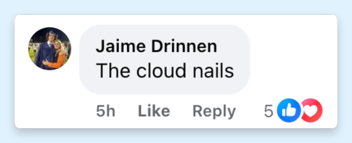 Netizens tend to focus on different things. In this case, one person gushed about her nails | Source: Facebook/iHeartRadio