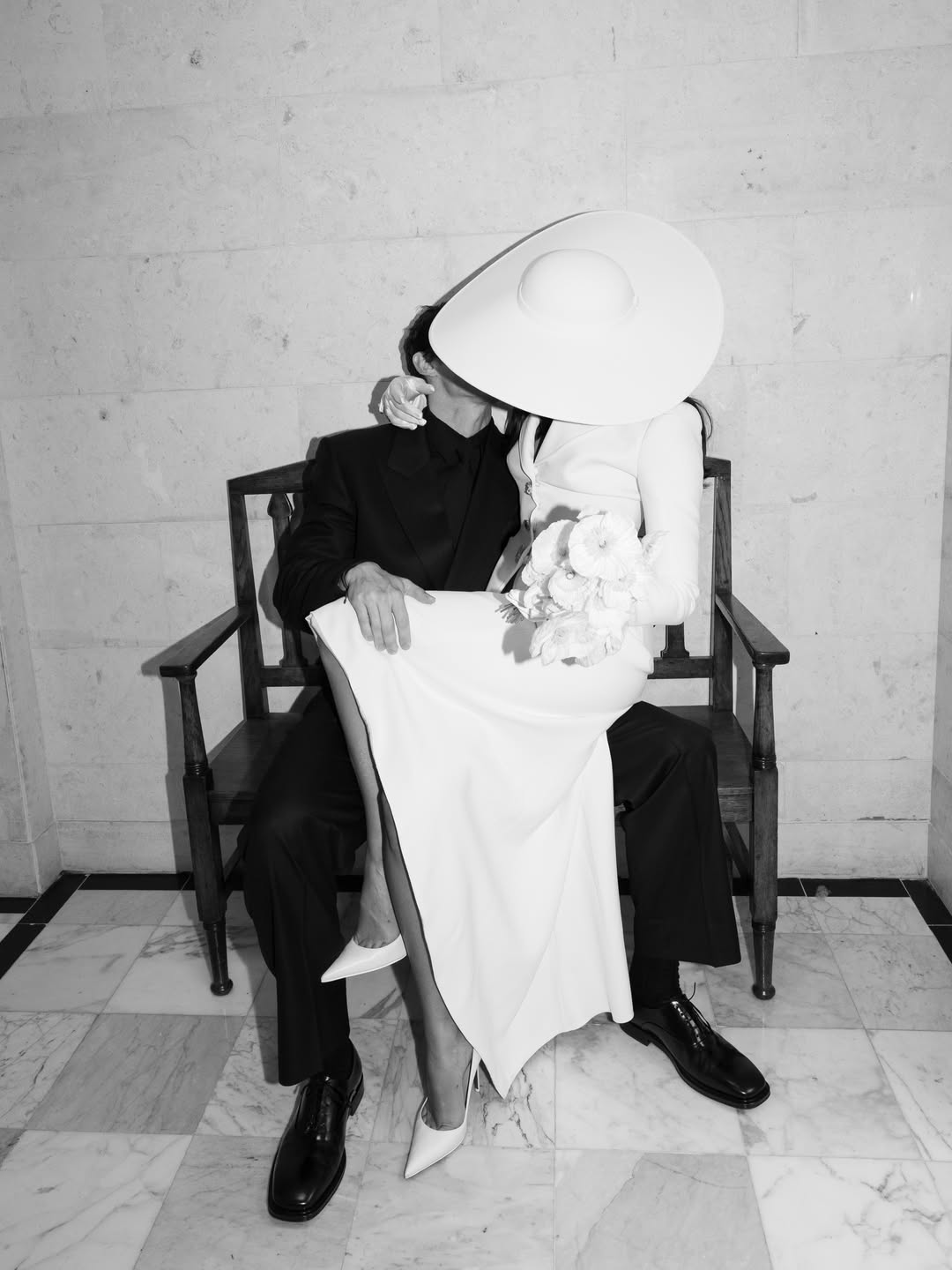 Dua Lipa and Callum Turner on their wedding day, as seen in a photo shared on June 2, 2026. | Source: Instagram/dualipa
