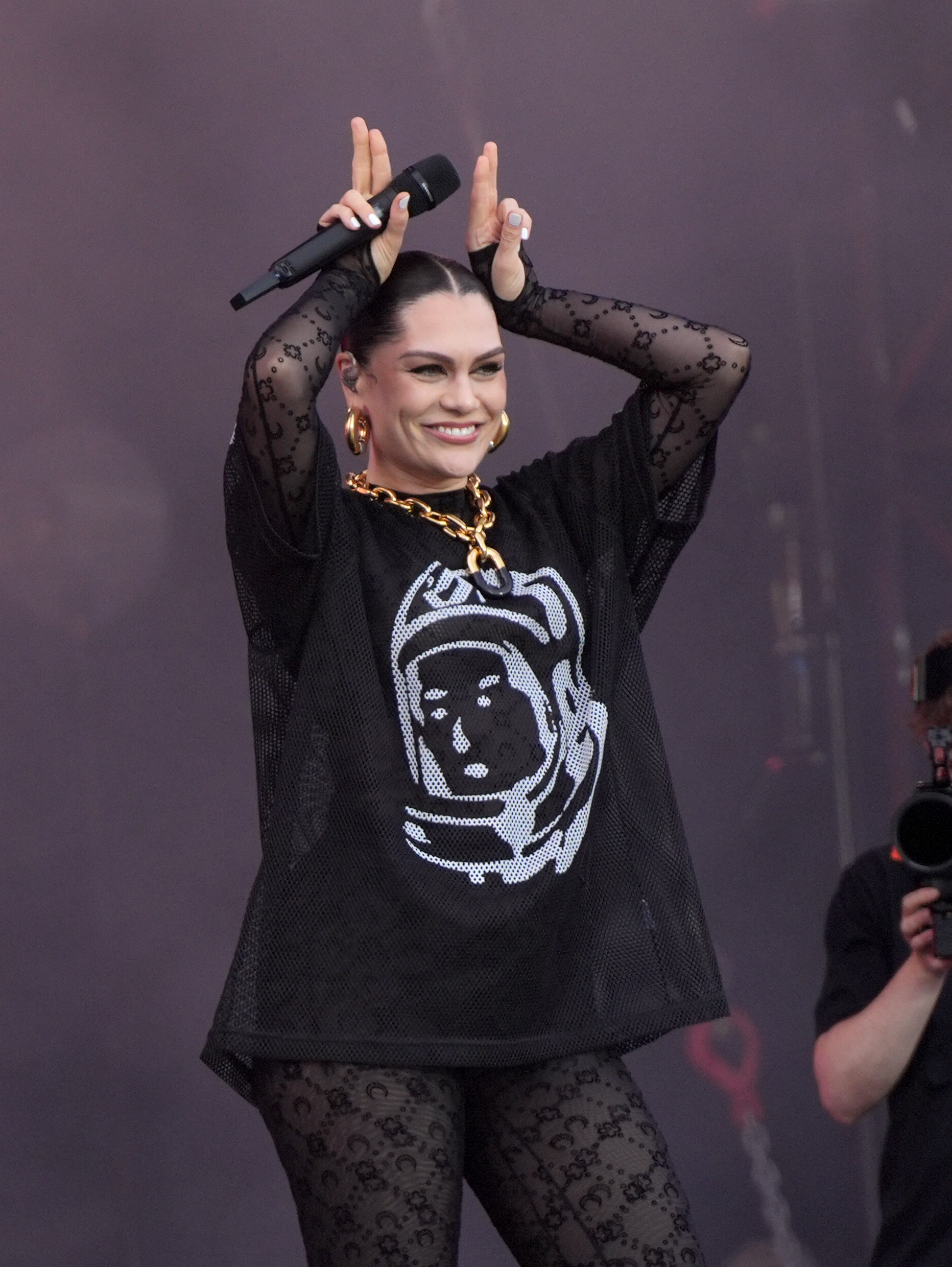 Jessie J performing on stage during Pride on the Park 2026 at Preston Park on August 1, 2026 in Brighton, East Sussex. | Source: Getty Images